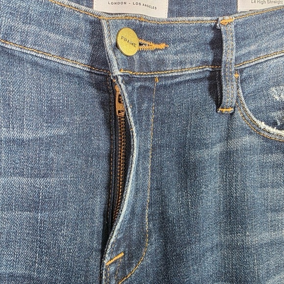 Frame Le Straight high Minor distressing jeans - Picture 5 of 12